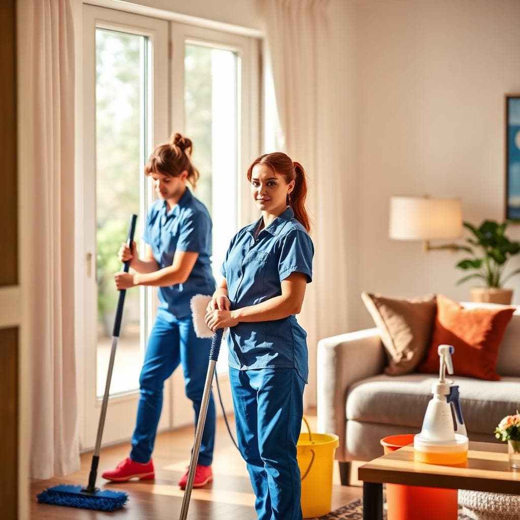 BIO cleaner preparing a room